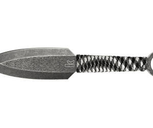 Ion Throwing Knives 4.50 Spear Point Plain Black Oxide 3Cr13 Steel Black/White